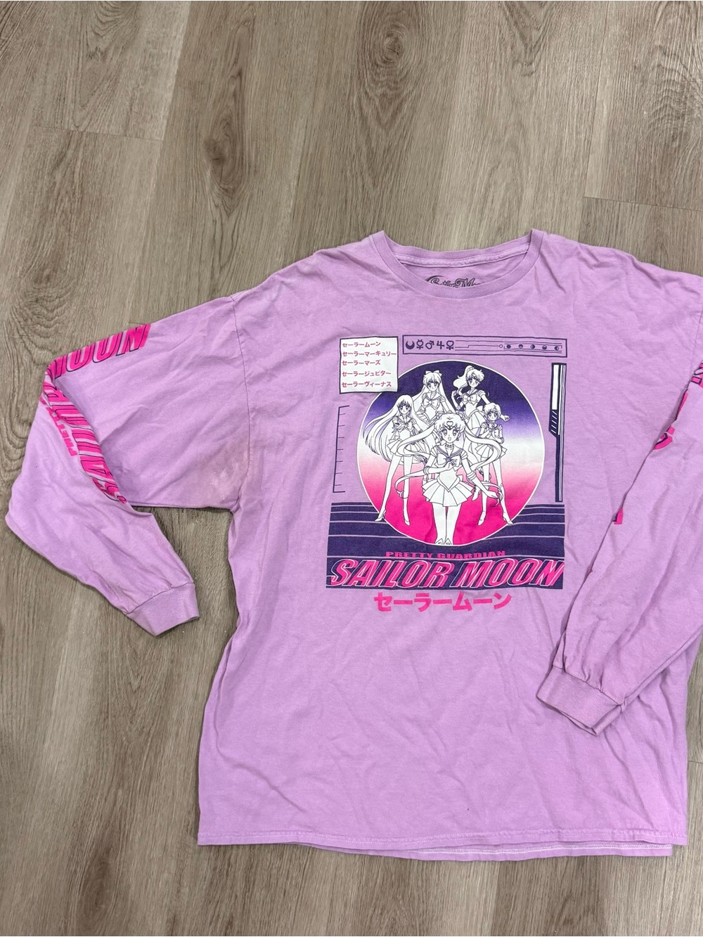Sailor Moon Graphic Long Sleeve Tee - Lavender Pink